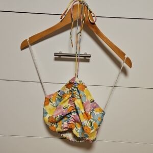 Zara Pastel Flower Cropped Top